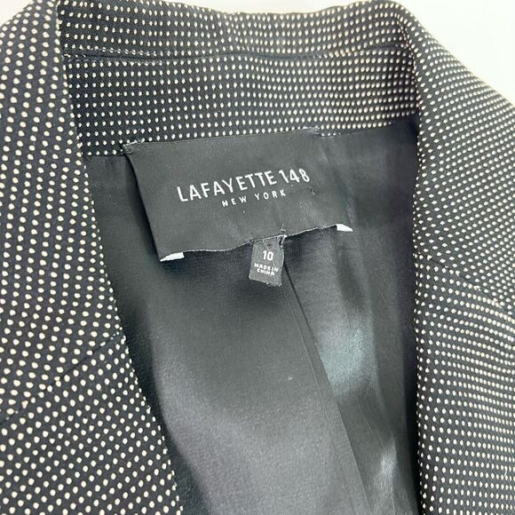 Lafayette 148 Single Breasted Blazer Women's 10 Lapel Notch Black Office Career - Picture 2 of 8